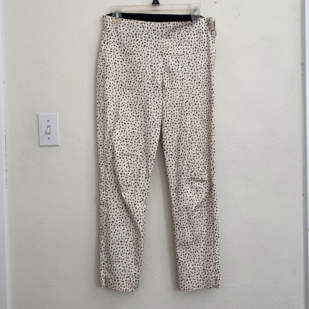 Leopard spotted crop dress pants